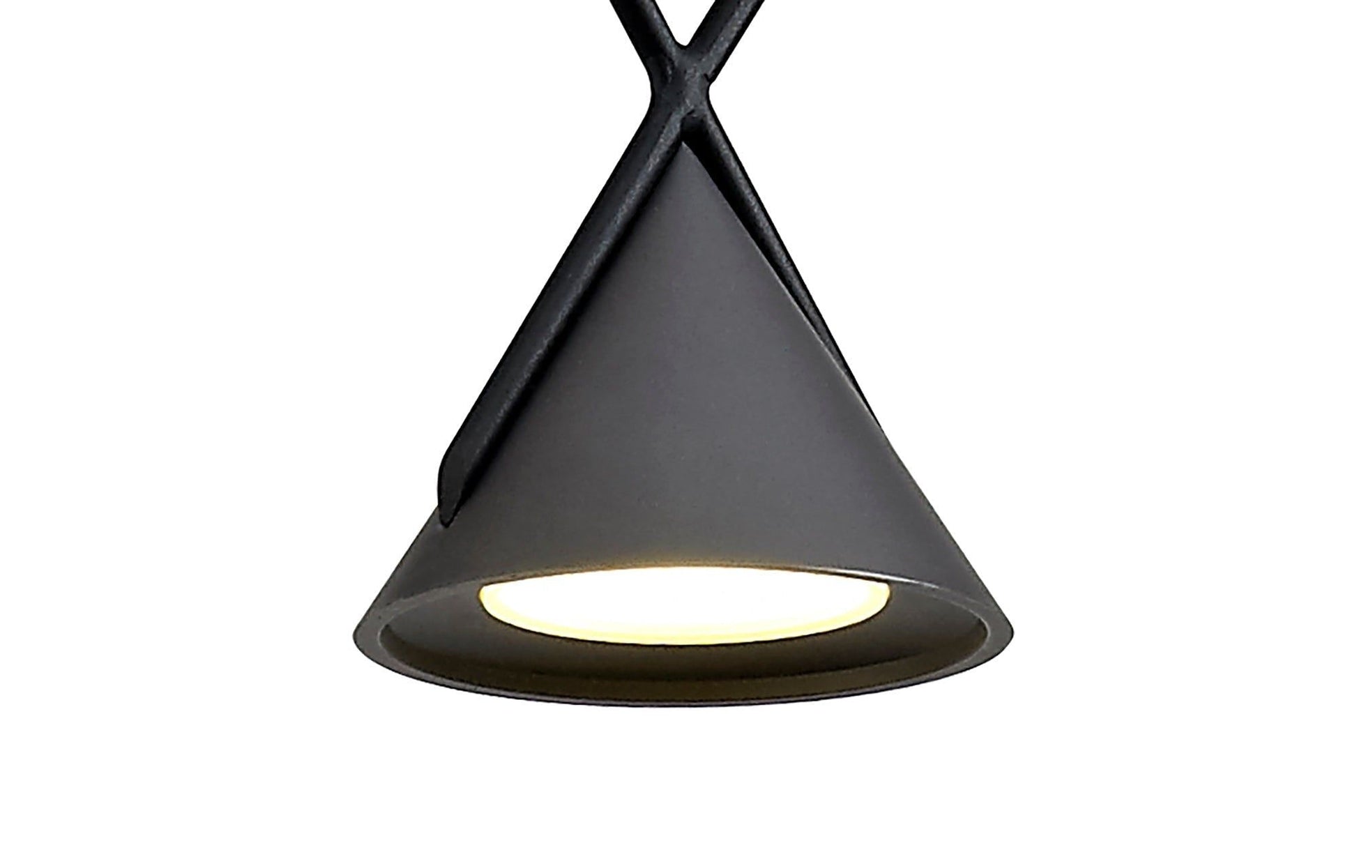 Saiths Pendant 1 Light, 1 x 3W LED, 3000K, 110lm, Sand Black/Grey, 3yrs Warranty