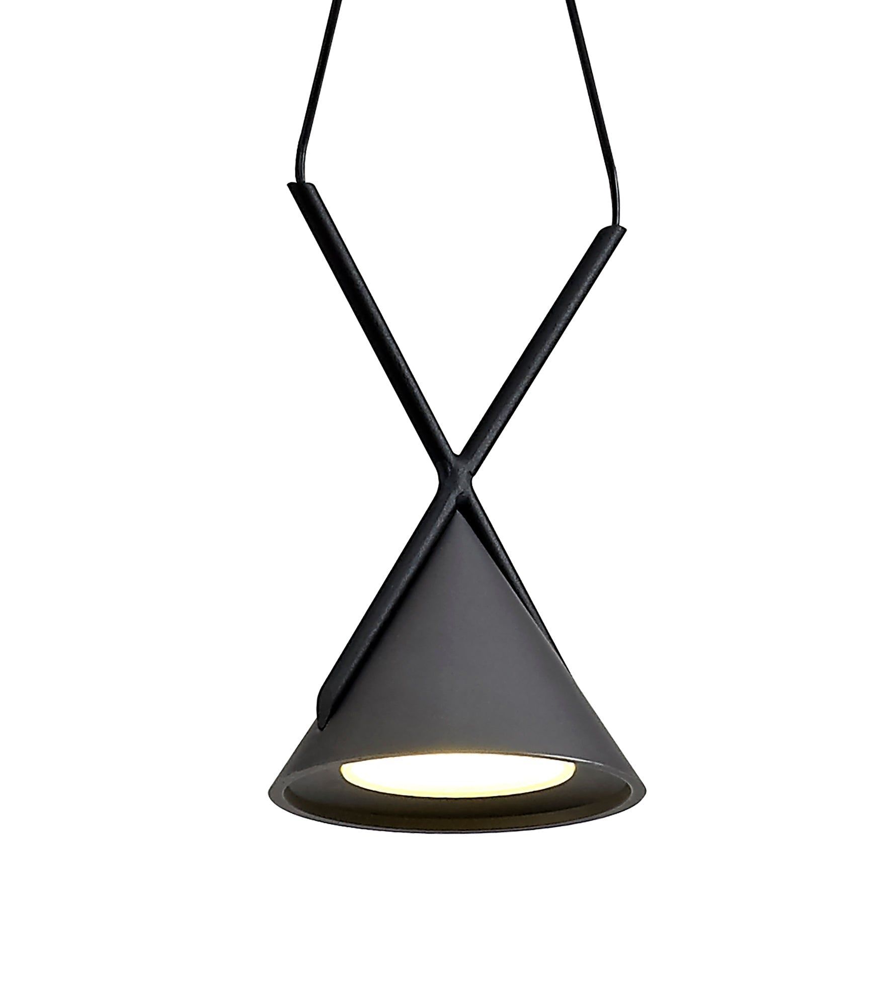 Saiths Pendant 1 Light, 1 x 3W LED, 3000K, 110lm, Sand Black/Grey, 3yrs Warranty
