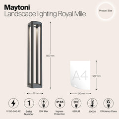 Royal Mile LED Bollard Light 3000K IP65