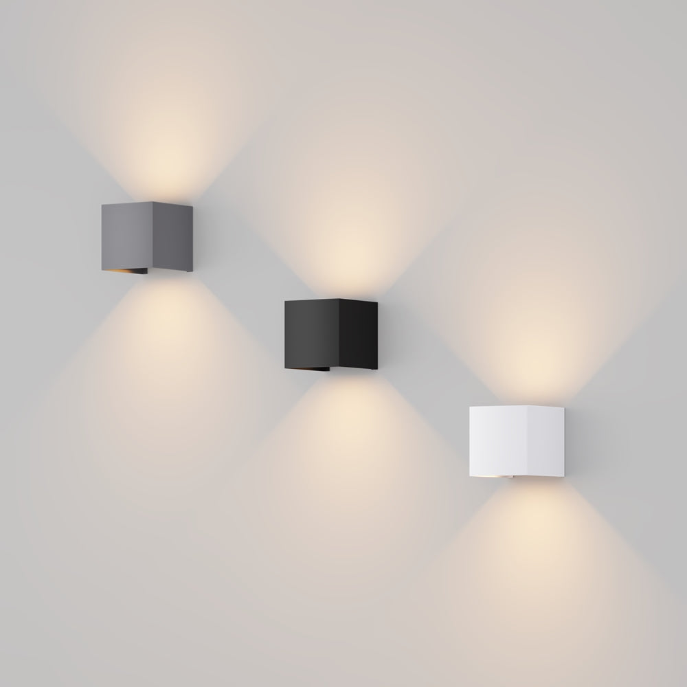 Fulton LED Up/Down Outdoor Wall Light- Black/ White Finishes