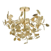 Dar Yadira 4lt Semi Flush Gold Effect - Cusack Lighting