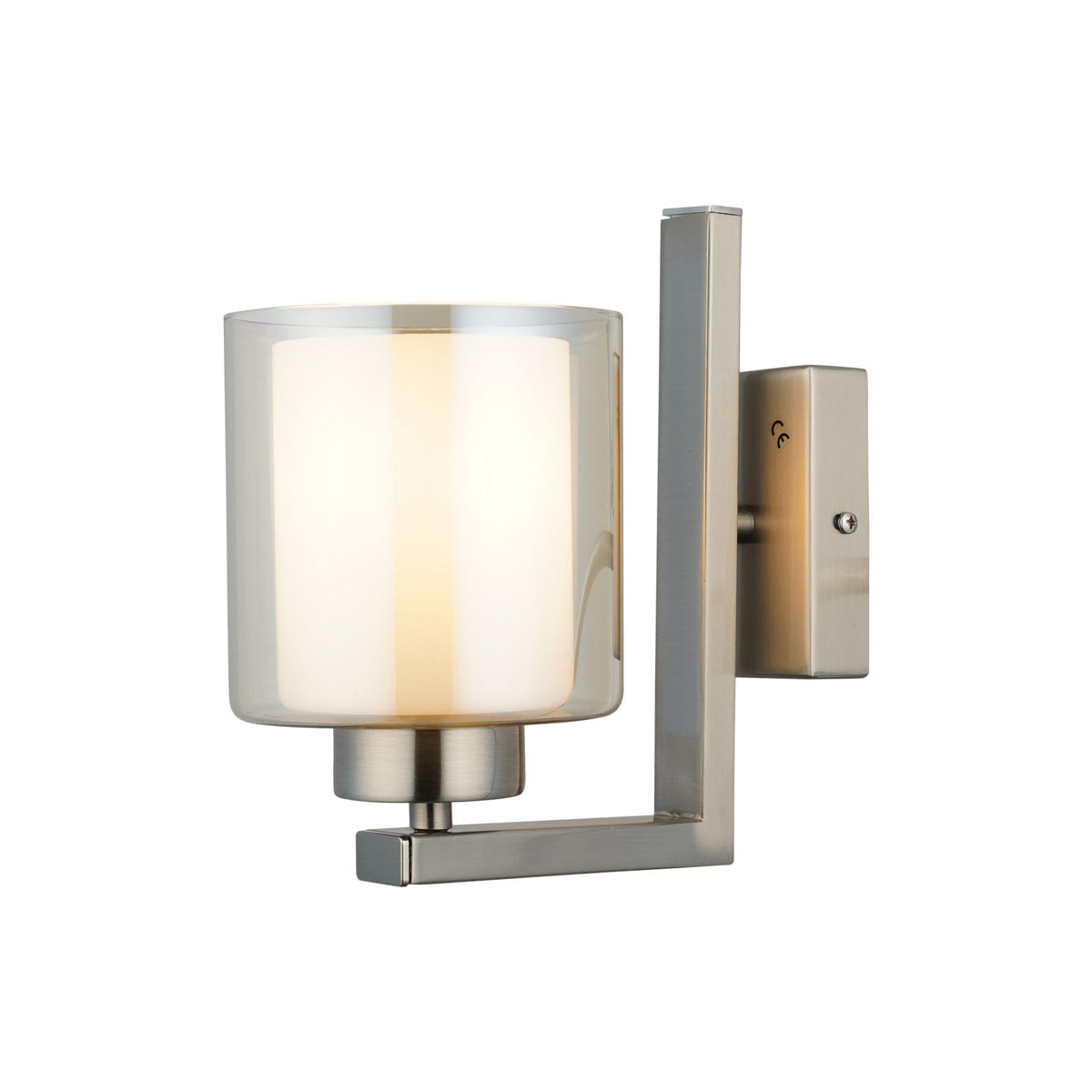 Yara 1Lt Wall Lamp - Antique Brass/Chrome