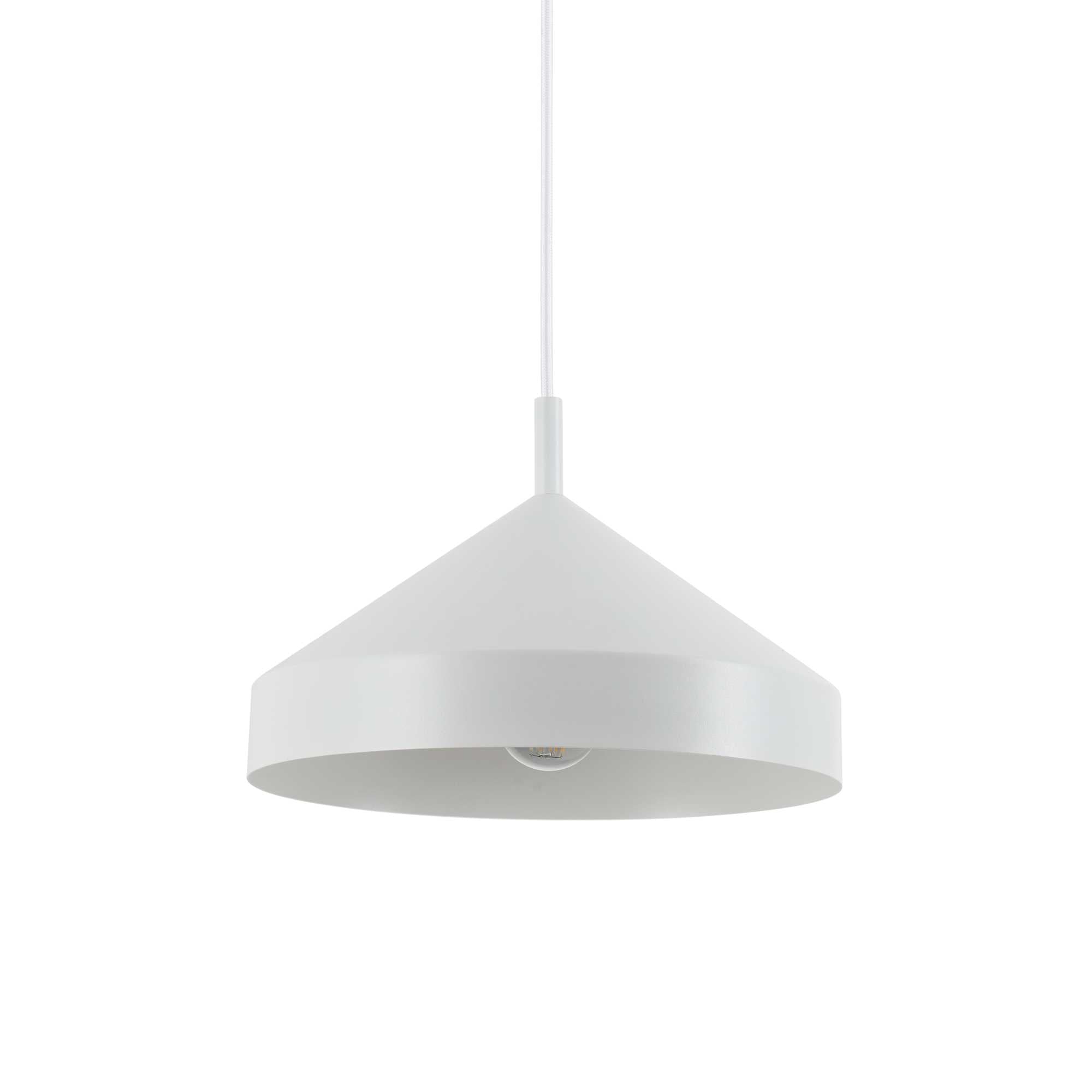 Yurta Pendant Light - White/Black Finish - Cusack Lighting