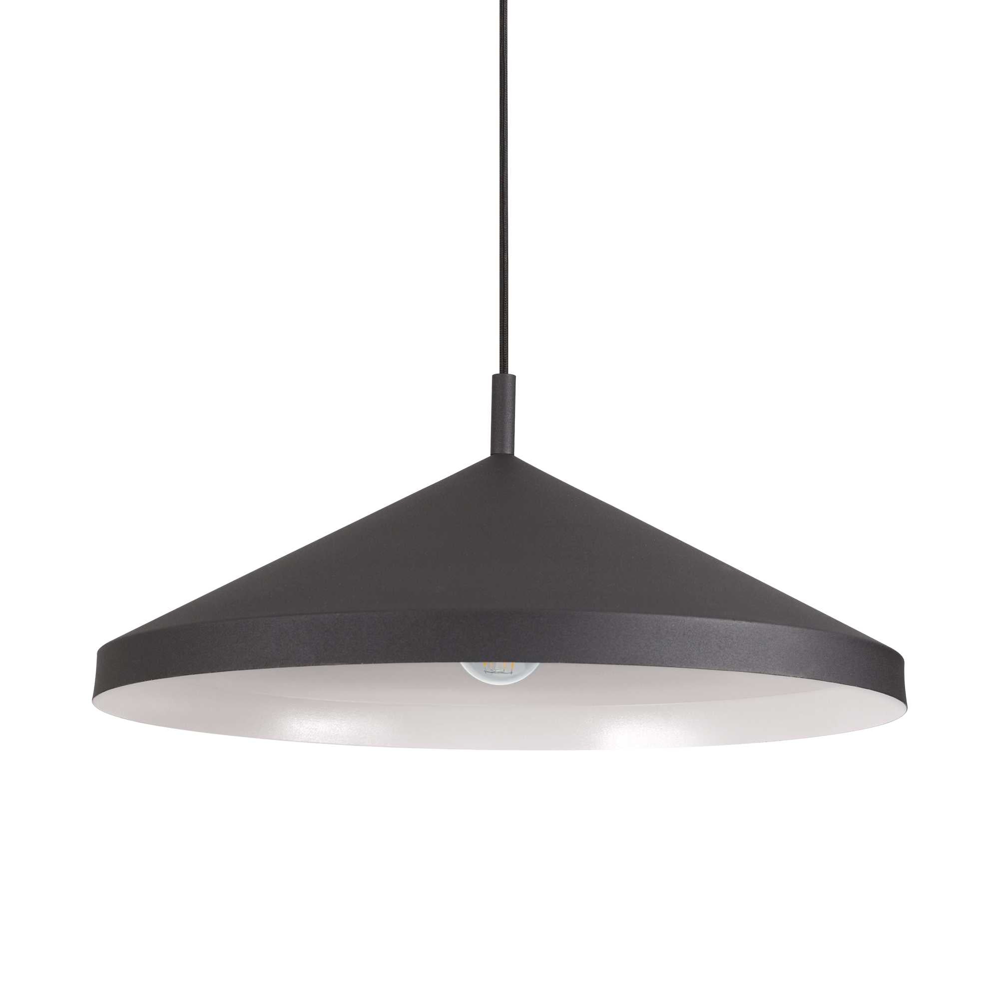 Yurta Pendant Light - White/Black Finish - Cusack Lighting