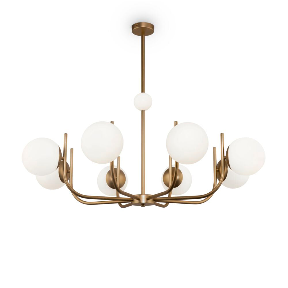 Rendez-vous 8/10lt Pendant Lamp - Brass/White