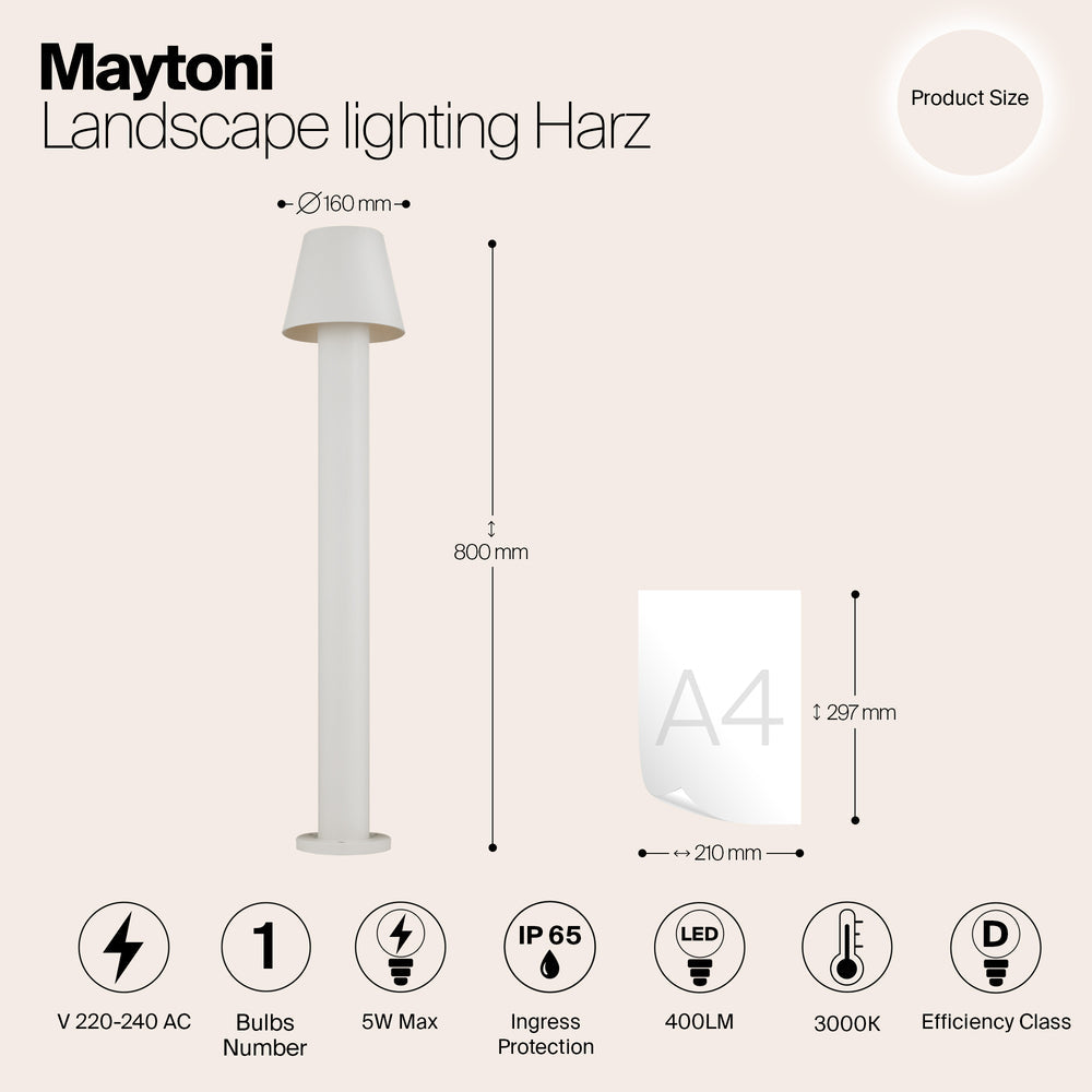 Harz LED Bollard Light 3000K IP65
