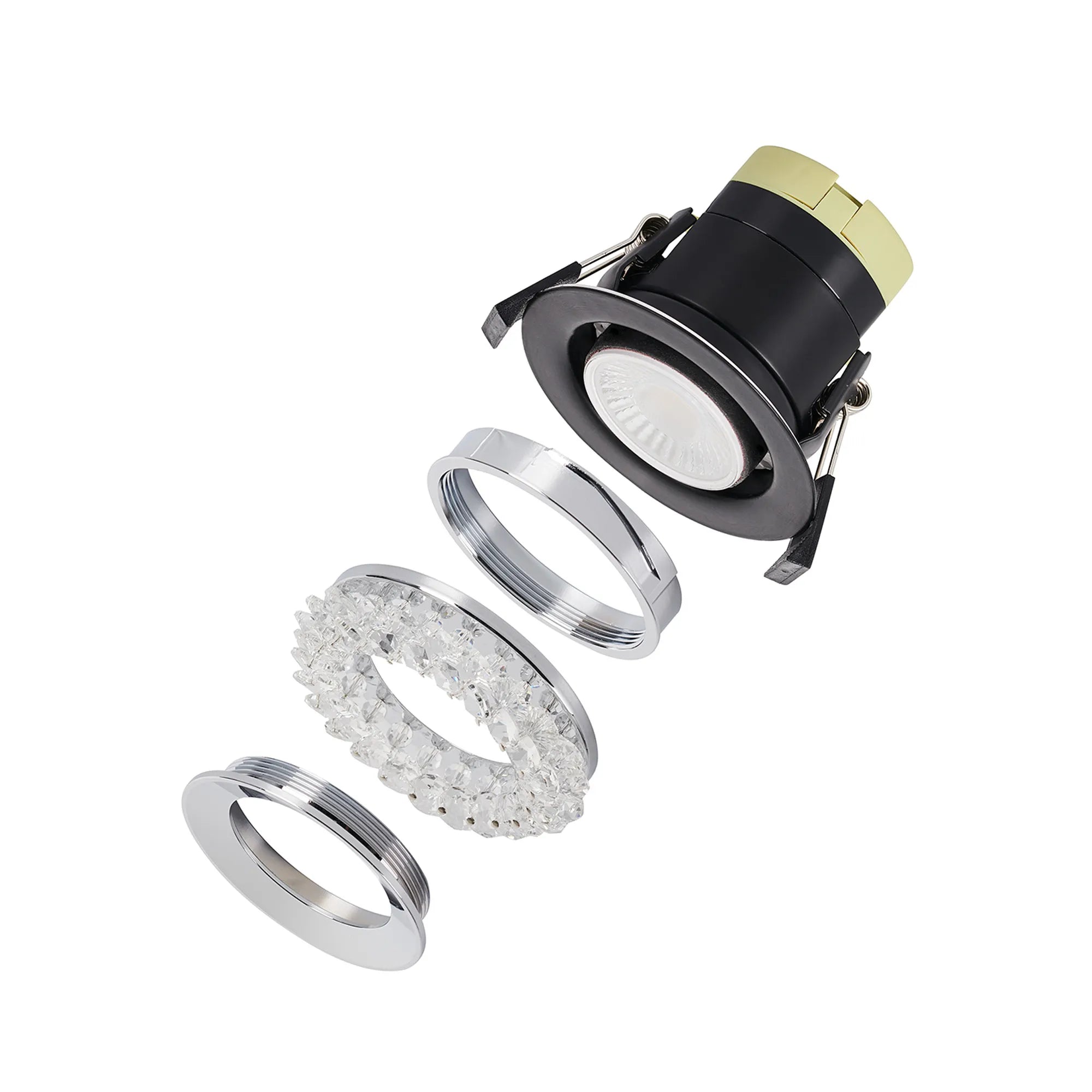 Zarya 8W IP65 Crystal Fire-Rated Downlight - Various Finishes