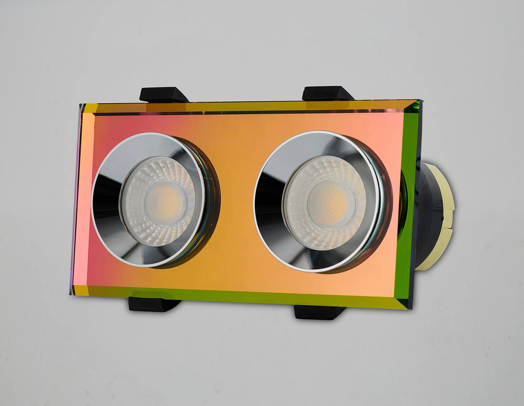 Zarya 8W Dual IP65 Crystal Fire-Rated Downlight - Rectangular