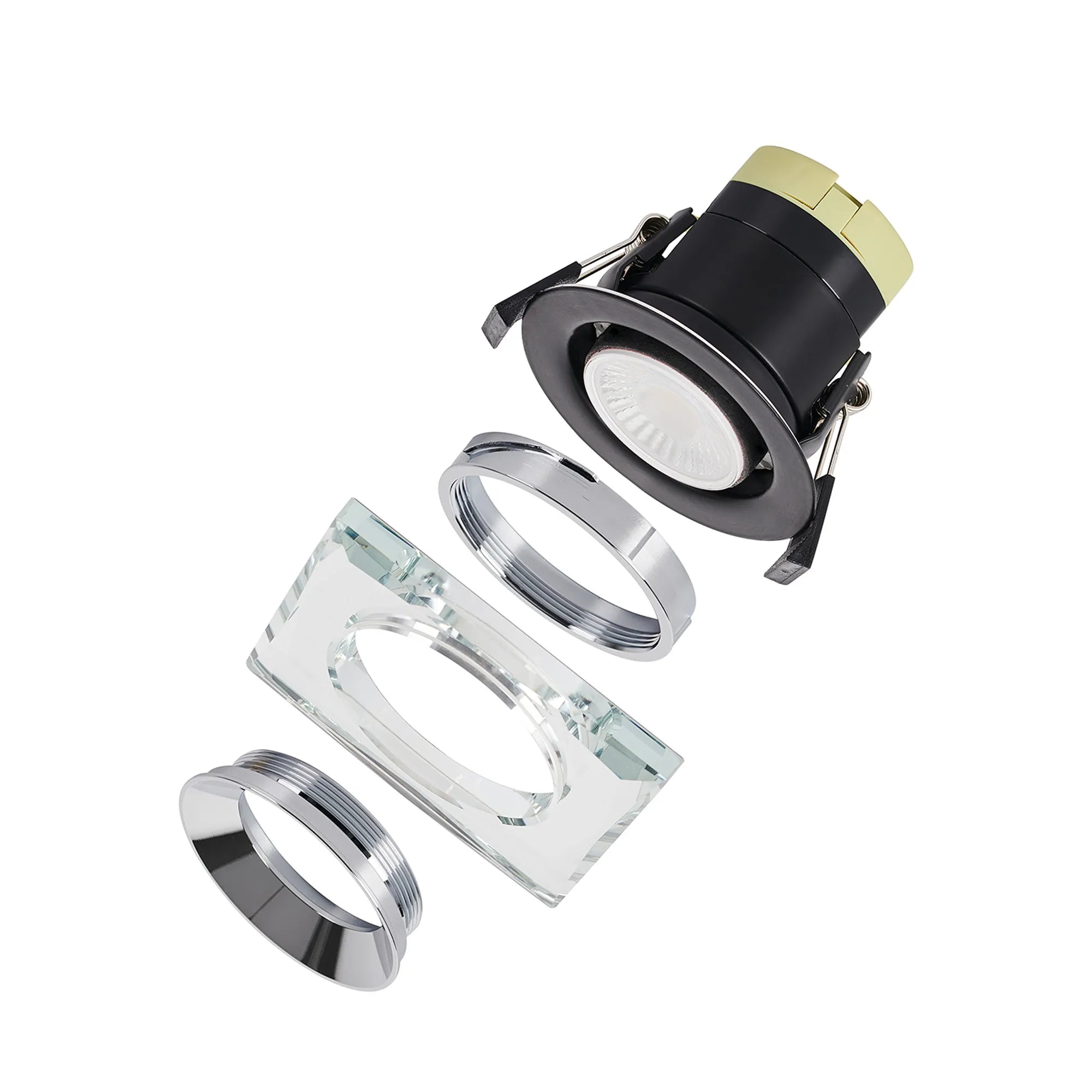 Zarya 8W IP65 Fire-Rated Downlight - Chamfered Square/Round