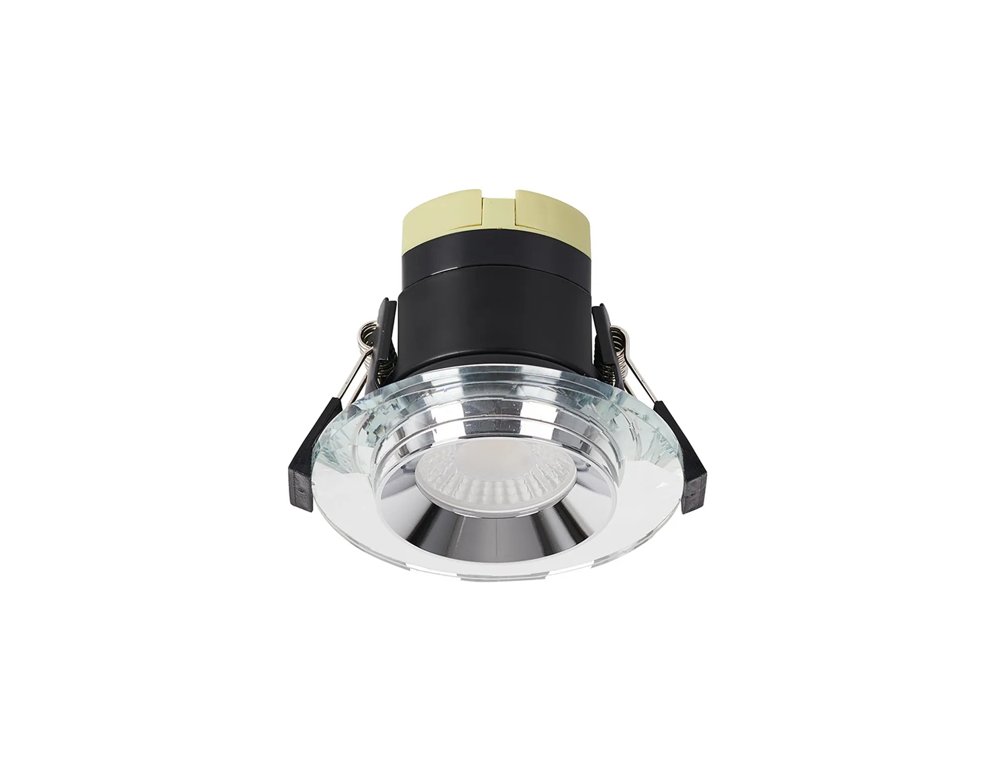 Zarya 8W IP65 Fire-Rated Downlight - Chamfered Crystal