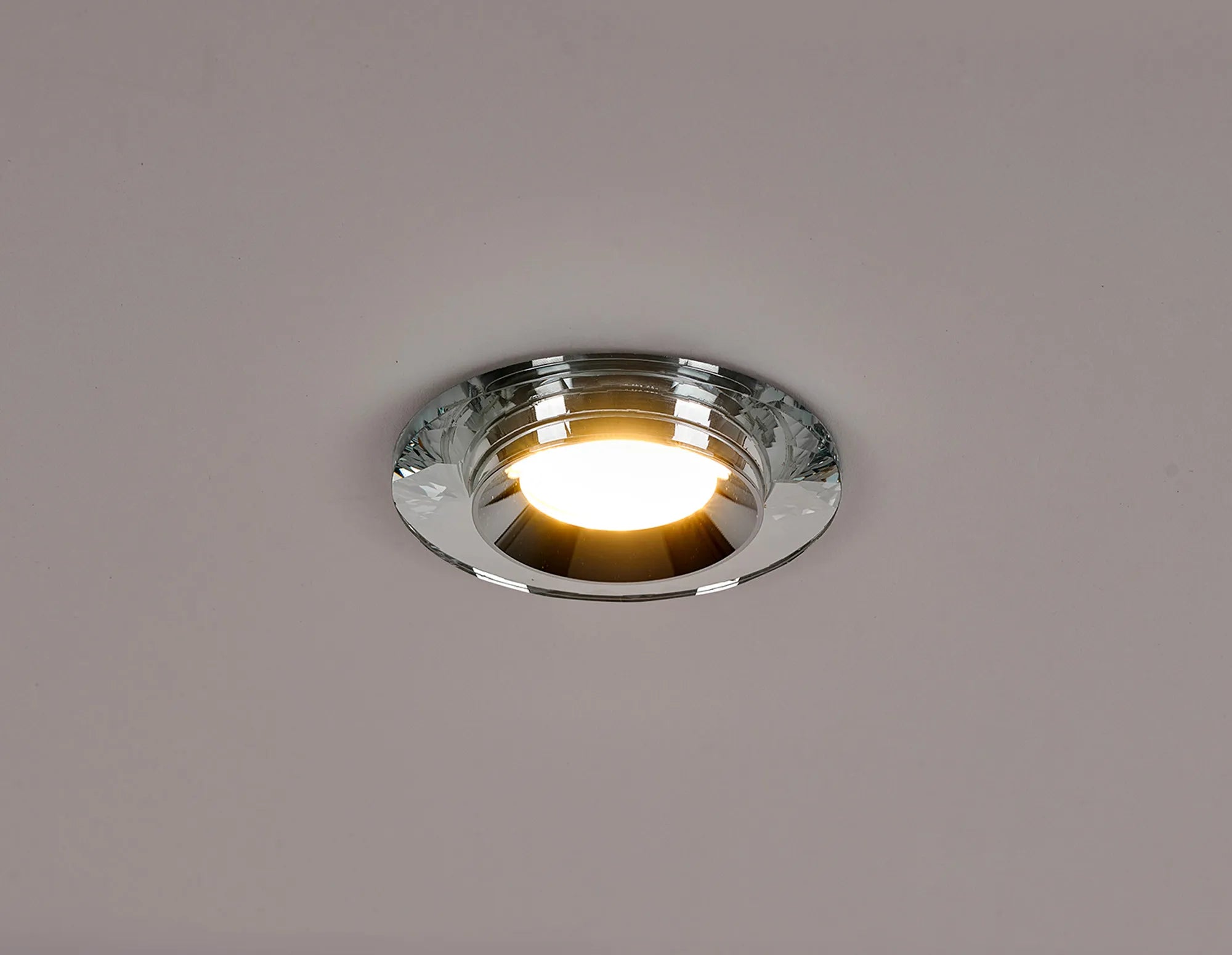 Zarya 8W IP65 Fire-Rated Downlight - Chamfered Crystal