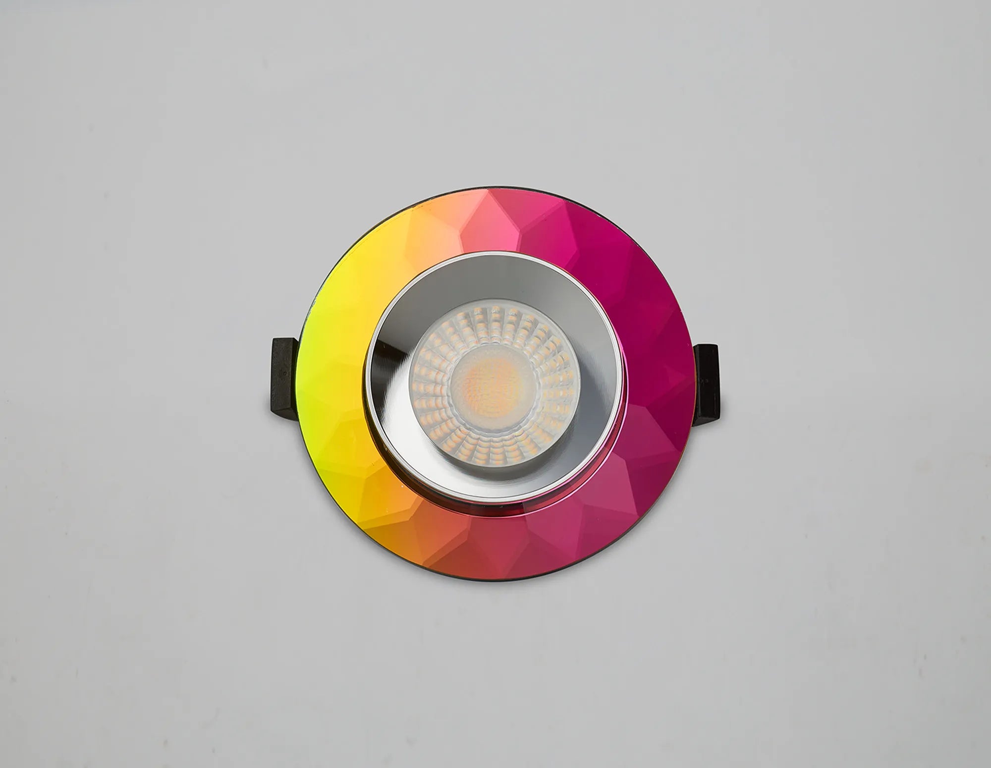 Zarya 8W IP65 Fire-Rated Downlight - Chamfered Crystal