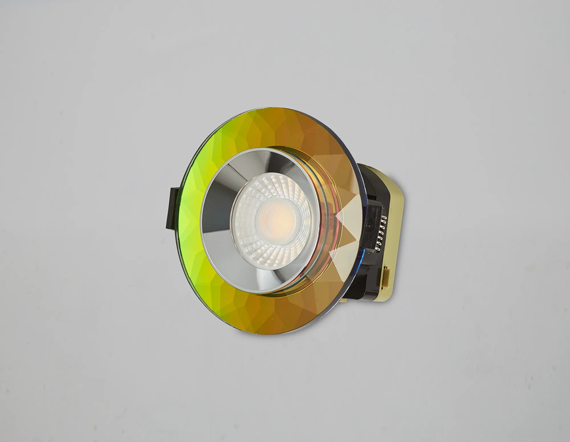 Zarya 8W IP65 Fire-Rated Downlight - Chamfered Crystal