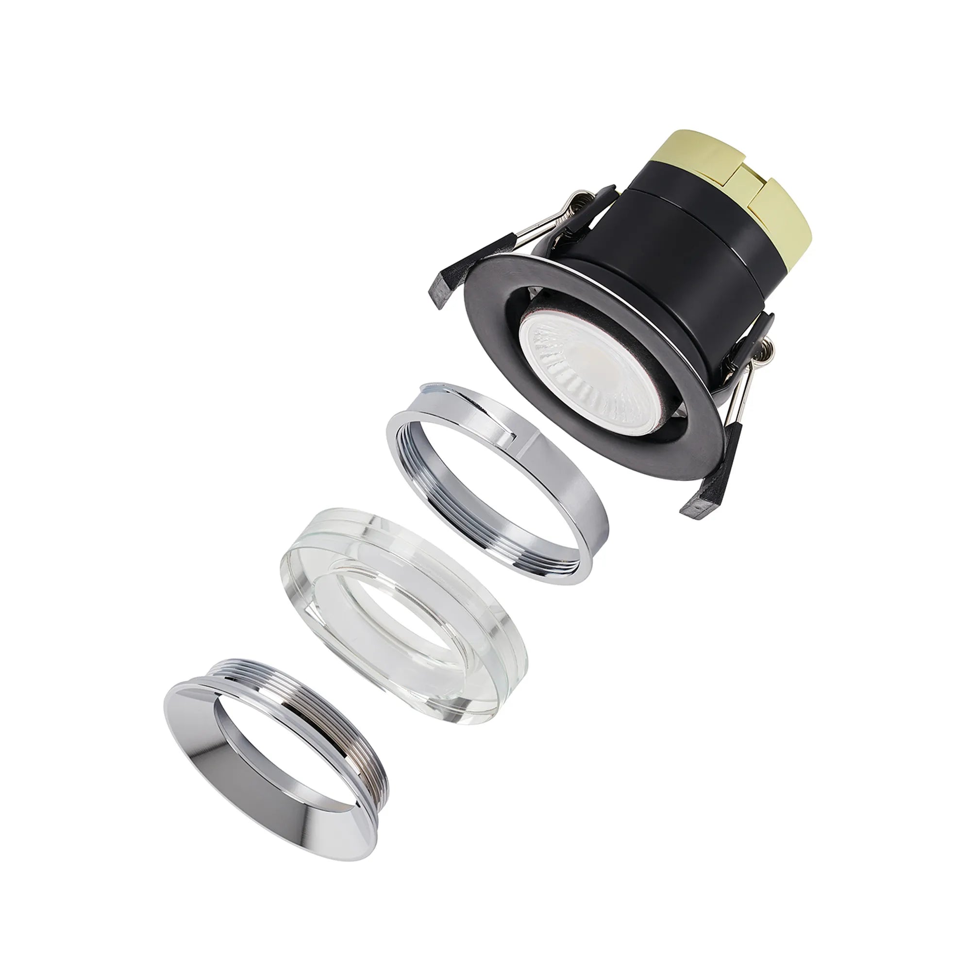 Zarya 8W IP65 Crystal Fire-Rated Downlight - Round