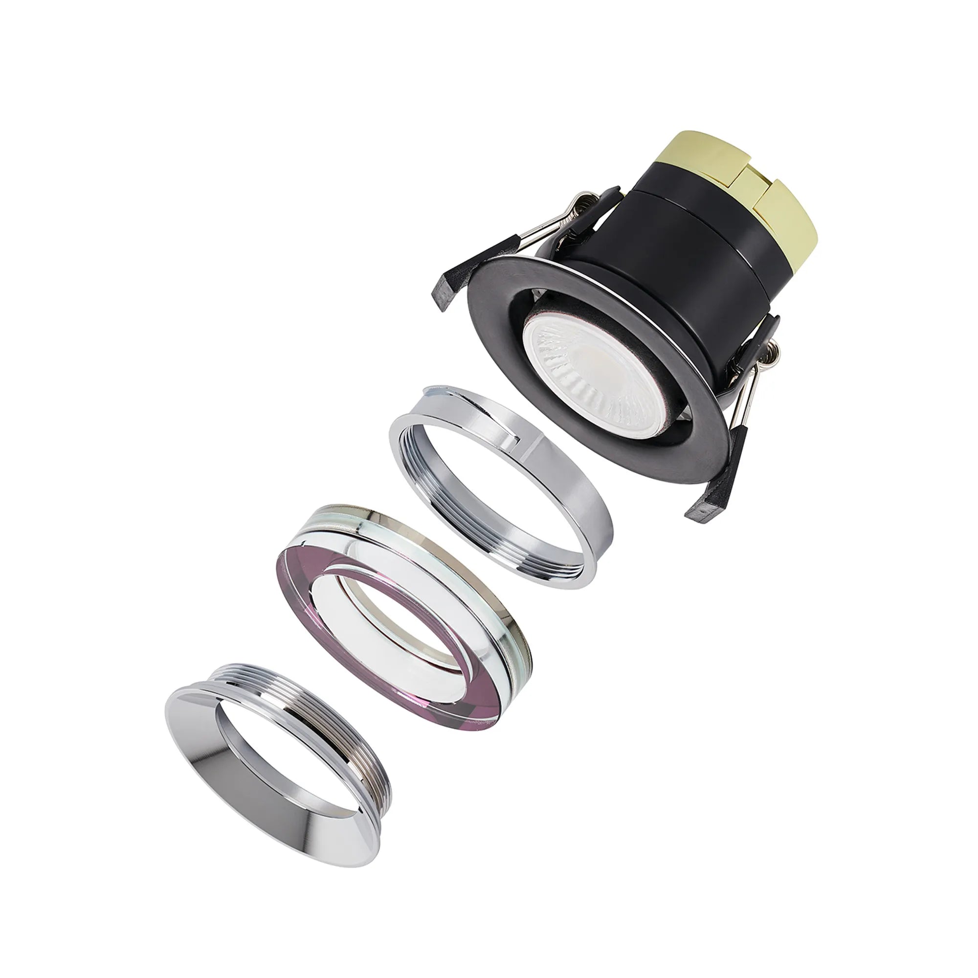 Zarya 8W IP65 Crystal Fire-Rated Downlight - Round