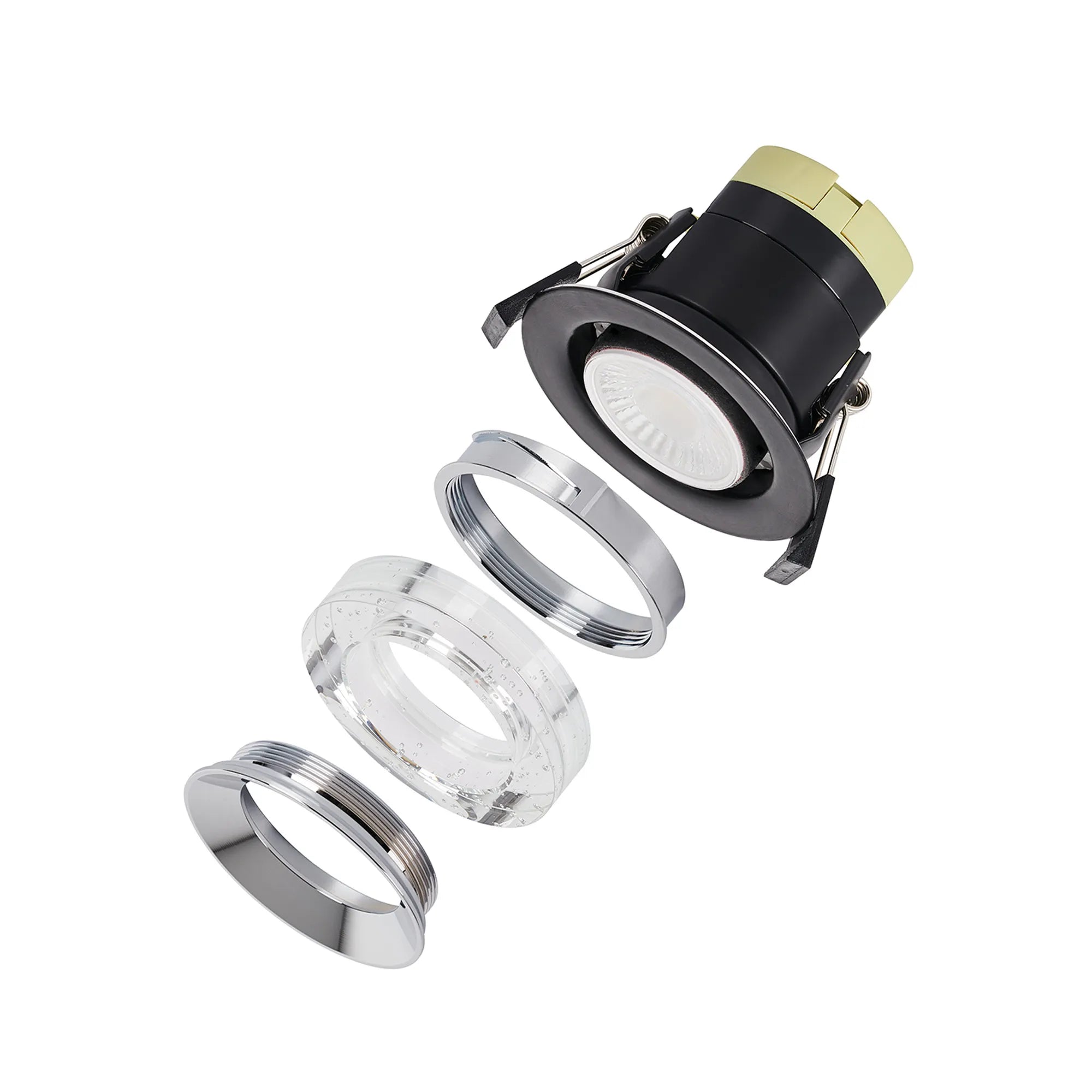 Zafira 8W IP65 Crystal Bubble Fire-Rated Downlight - Round