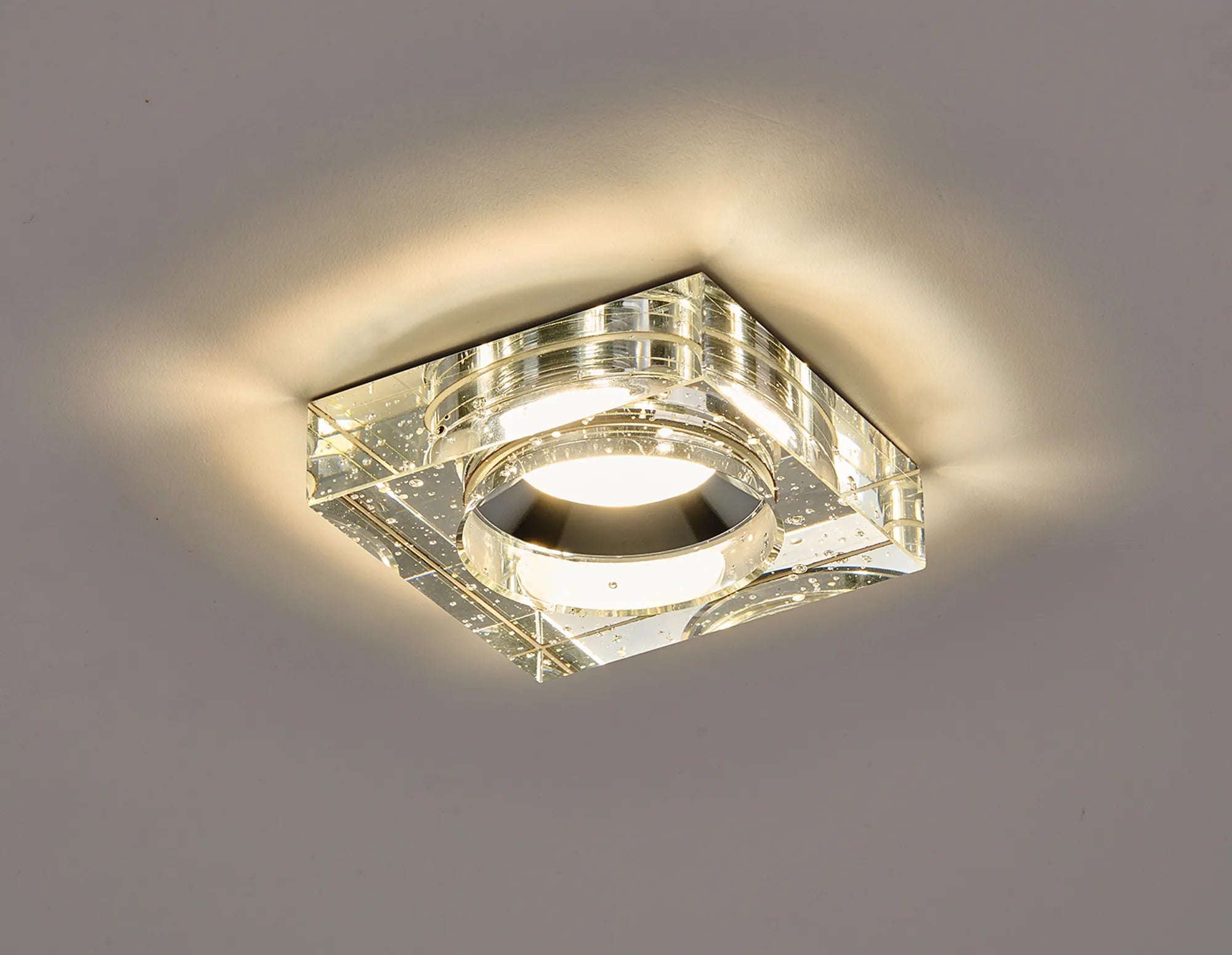 Zarya 8W IP65 Crystal Bubble Fire-Rated Downlight - Square