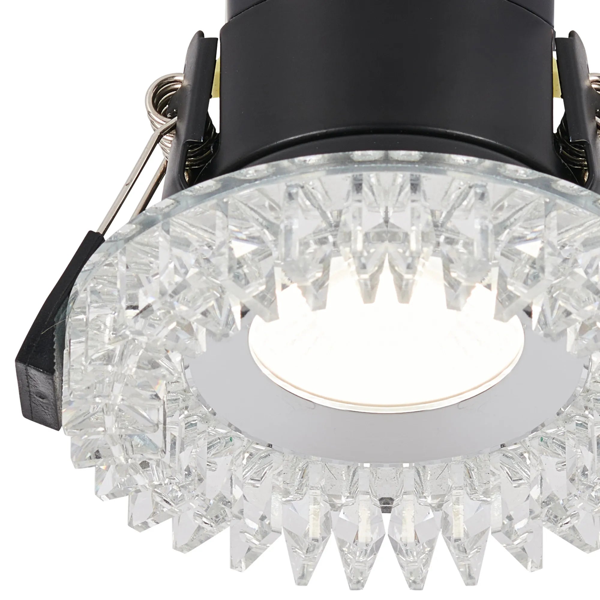 Zarya 8W IP65 Crystal Fire-Rated Downlight - Square Crystals