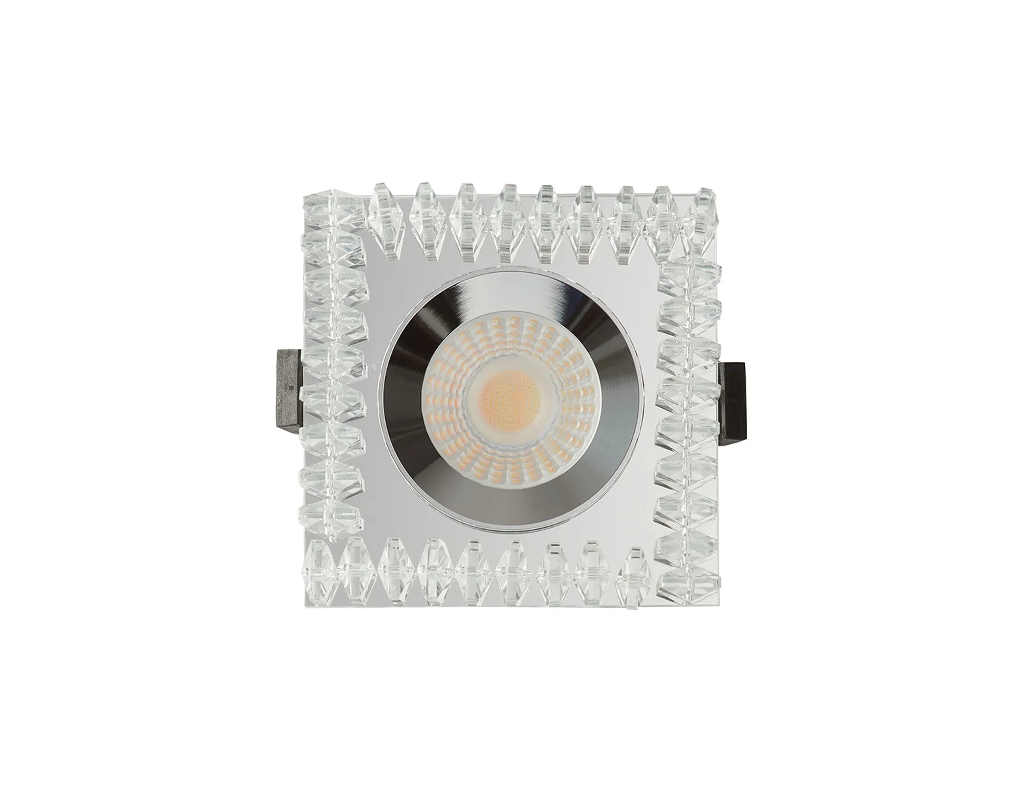 Zarya 8W IP65 Crystal Fire-Rated Downlight - Square Crystals
