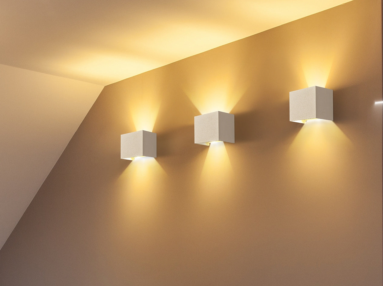 Fulton LED Up/Down Outdoor Wall Light- Black/ White Finishes