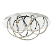 Zancara 7Lt Light Flush Polished Chrome and Crystal LED Light