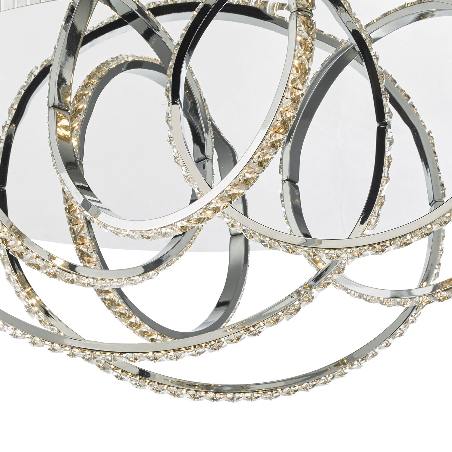 Zancara 4/7Lt Light Flush Polished Chrome and Crystal LED Light