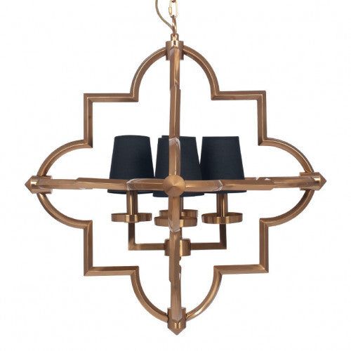 Zanetta Nickel/Antique Brass Metal Four Shade Pendant