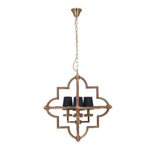 Zanetta Nickel/Antique Brass Metal Four Shade Pendant