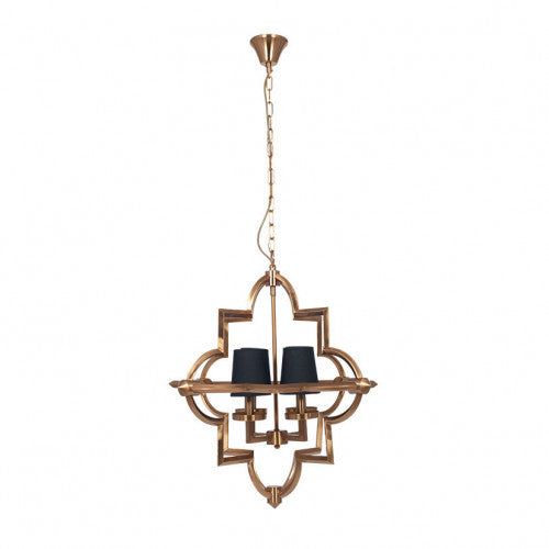 Zanetta Nickel/Antique Brass Metal Four Shade Pendant