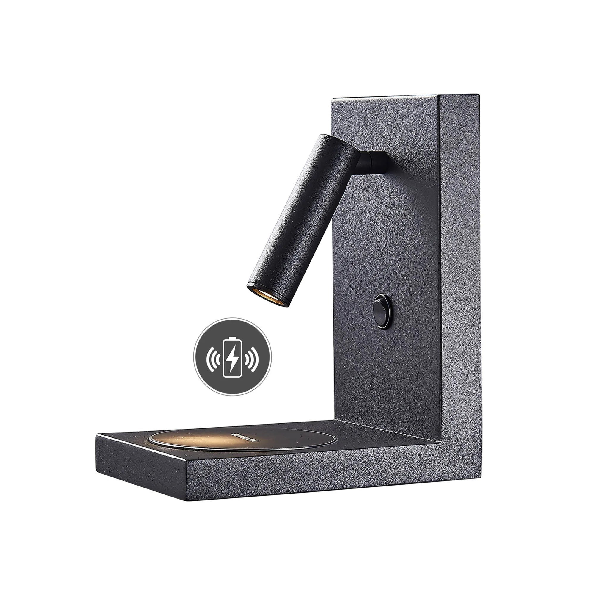 Zanzibar Wireless Charger Reading Light - Black/White