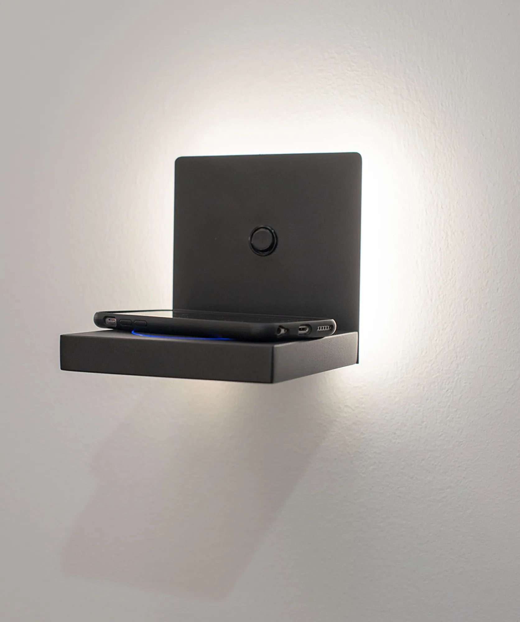 Zanzibar Wireless Charger Wall Light - Black/White