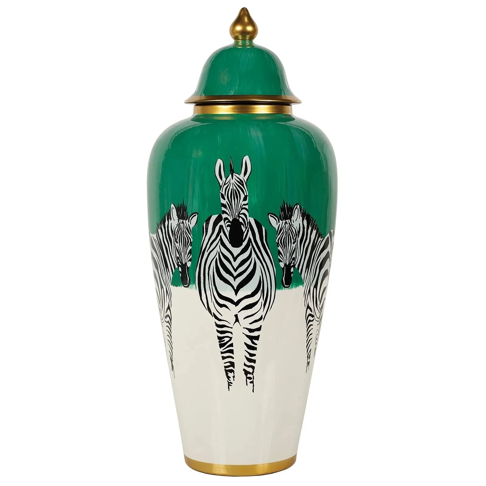 Zebra Small/Large Jar - Hand Painted Finish