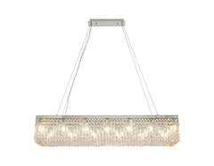 Ashby Rectangular Pendant Chandelier, 12/14 Light E14- Polished Chrome/ Gold Finishes