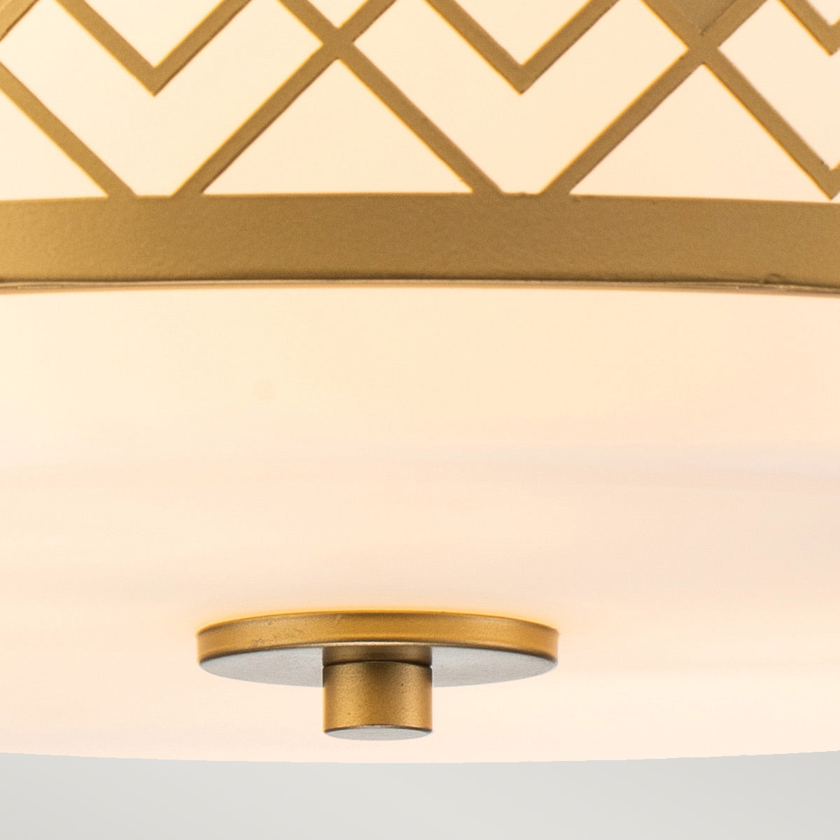Ziggy 2lt Medium Flush - Lacquered Gold/ Lacquered Silver E27