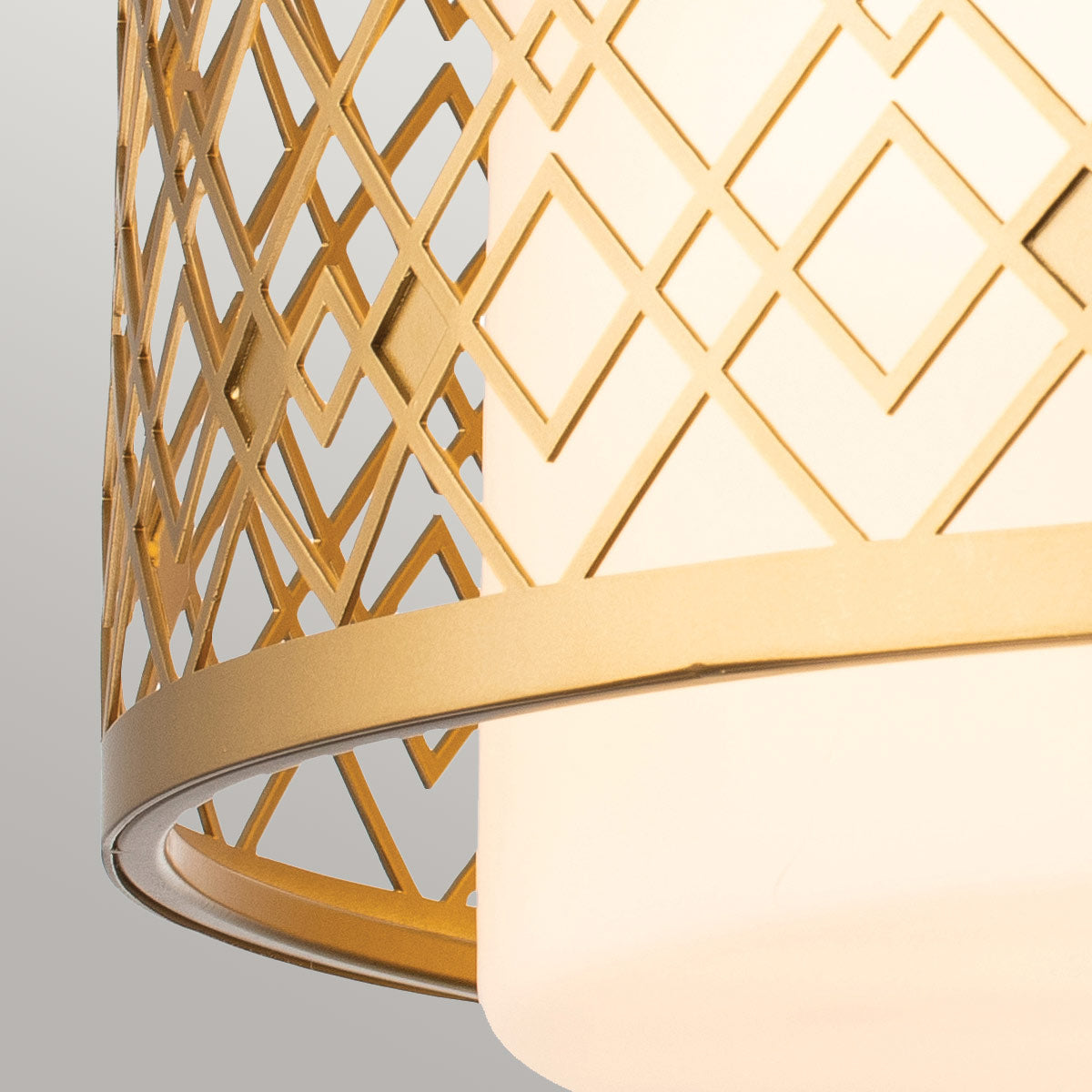 Ziggy 2lt Medium Flush - Lacquered Gold/ Lacquered Silver E27