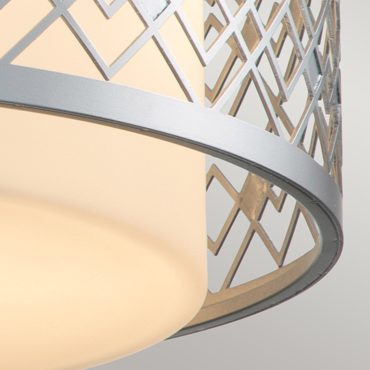 Ziggy 2lt Medium Flush - Lacquered Gold/ Lacquered Silver E27