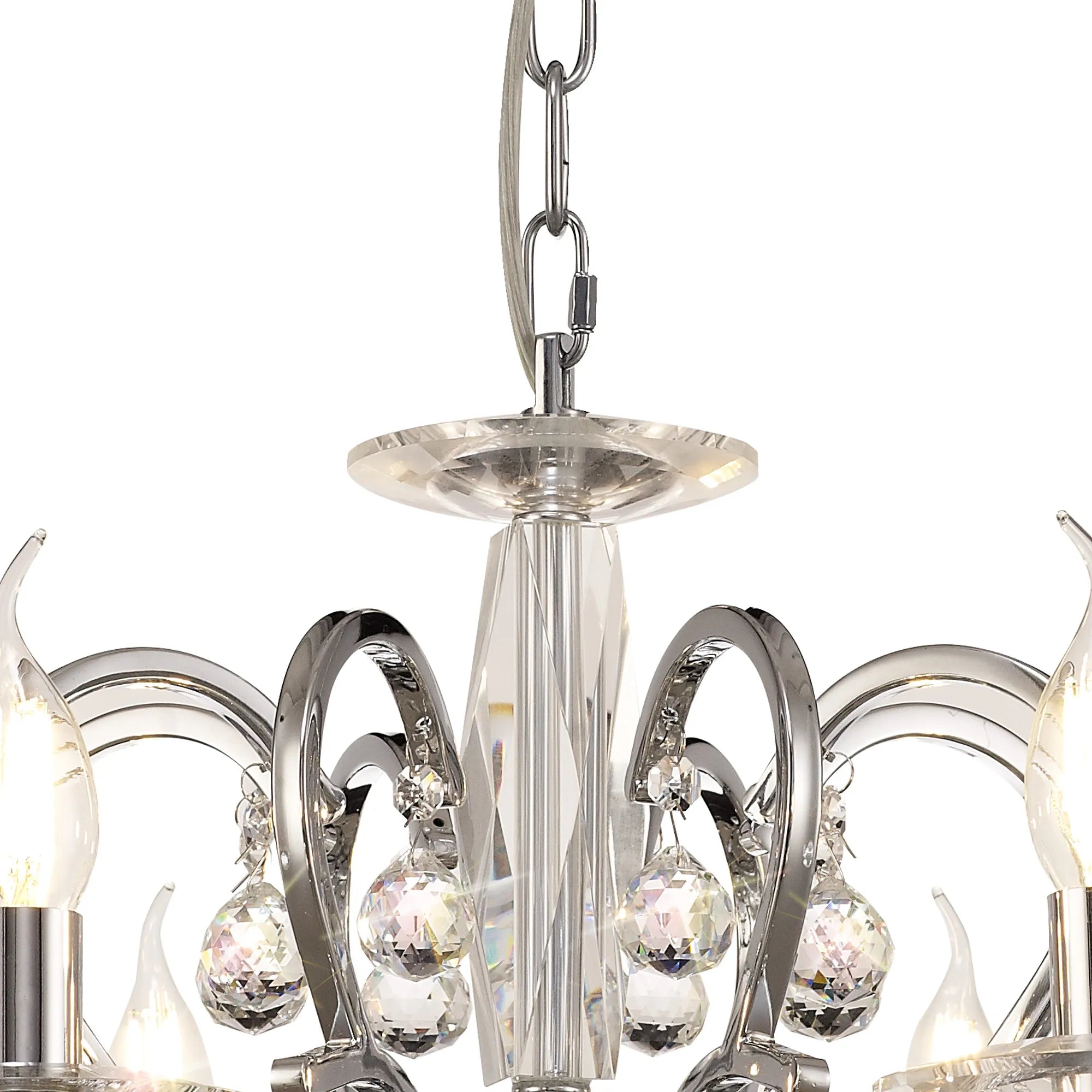 Zinta 8Lt Crystal Chandelier - Various Colours