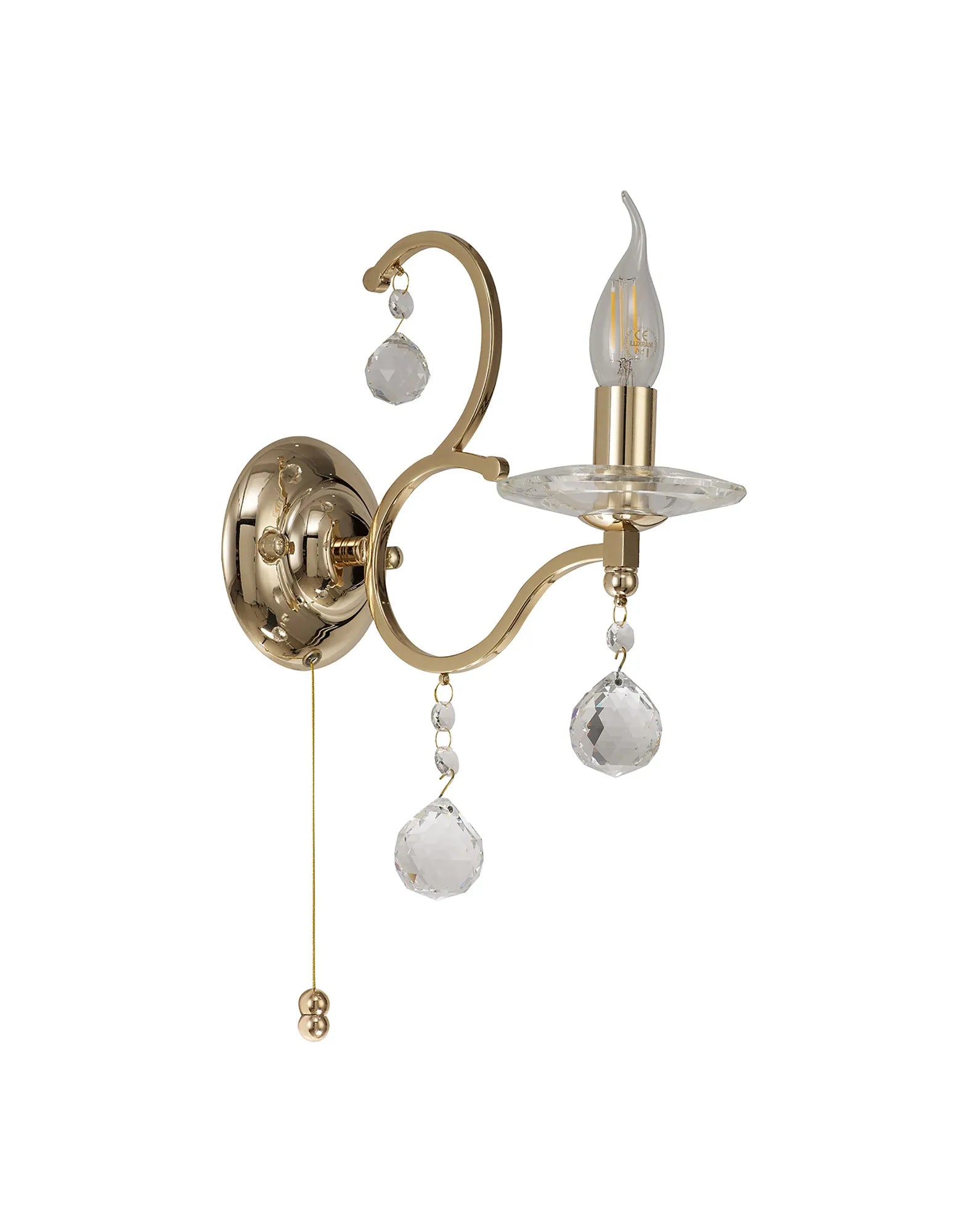 Zinta 1/2Lt Wall Lamp E14 Switched- Various Finishes