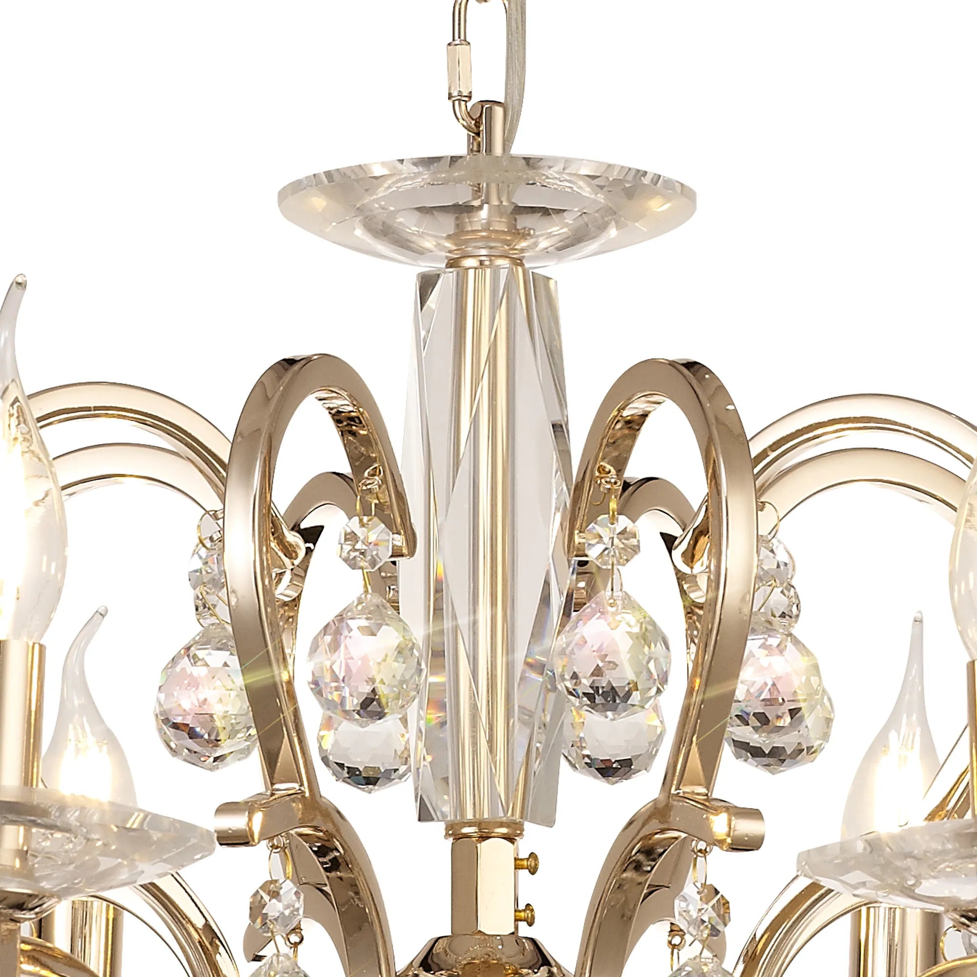 Zinta 8Lt Crystal Chandelier - Various Colours