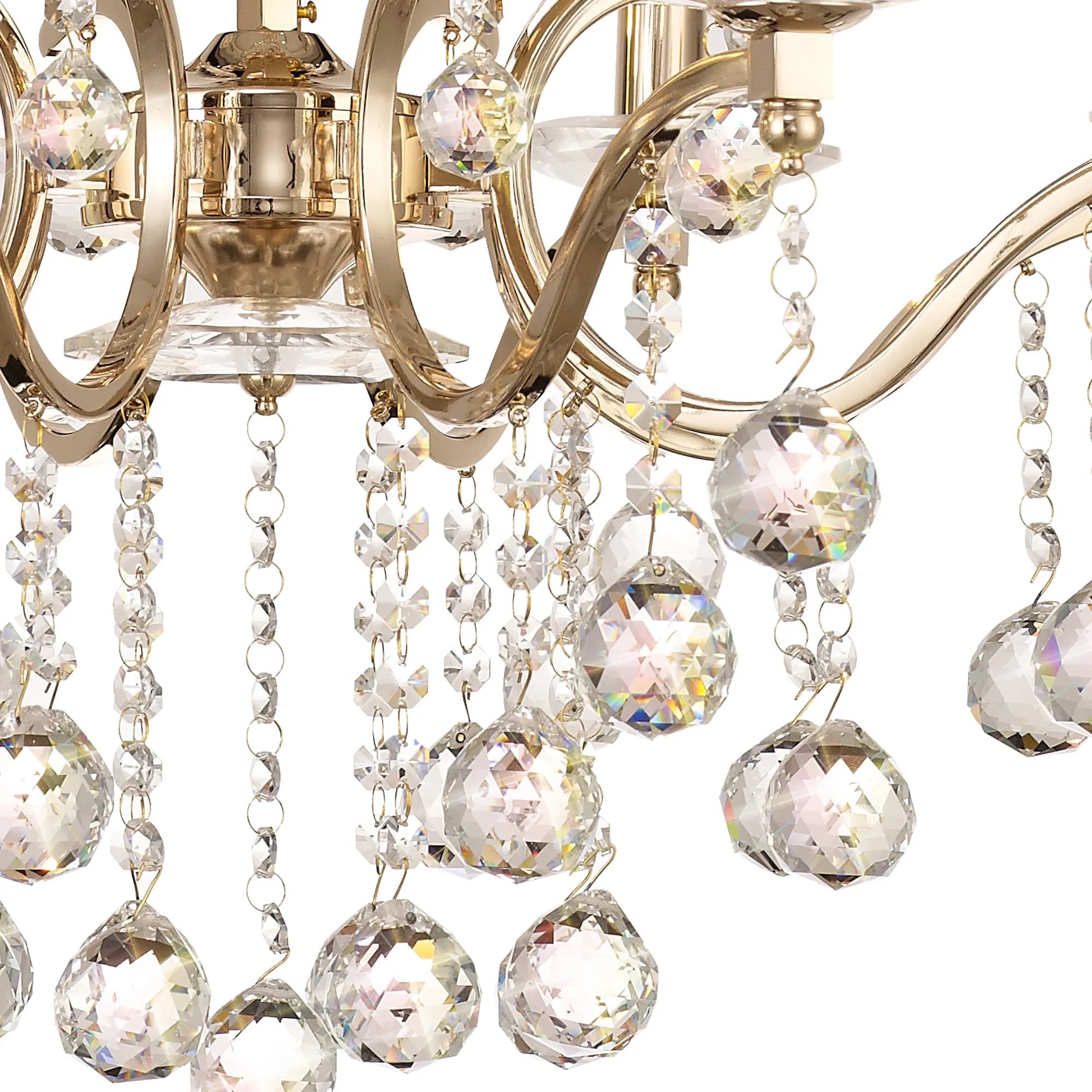 Zinta 8Lt Crystal Chandelier - Various Colours