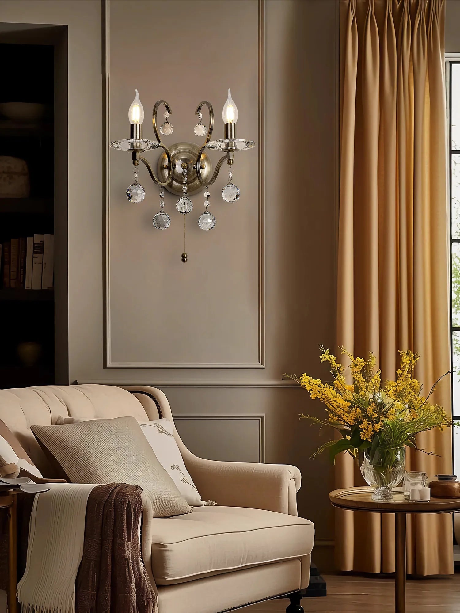 Zinta 1/2Lt Wall Lamp E14 Switched- Various Finishes