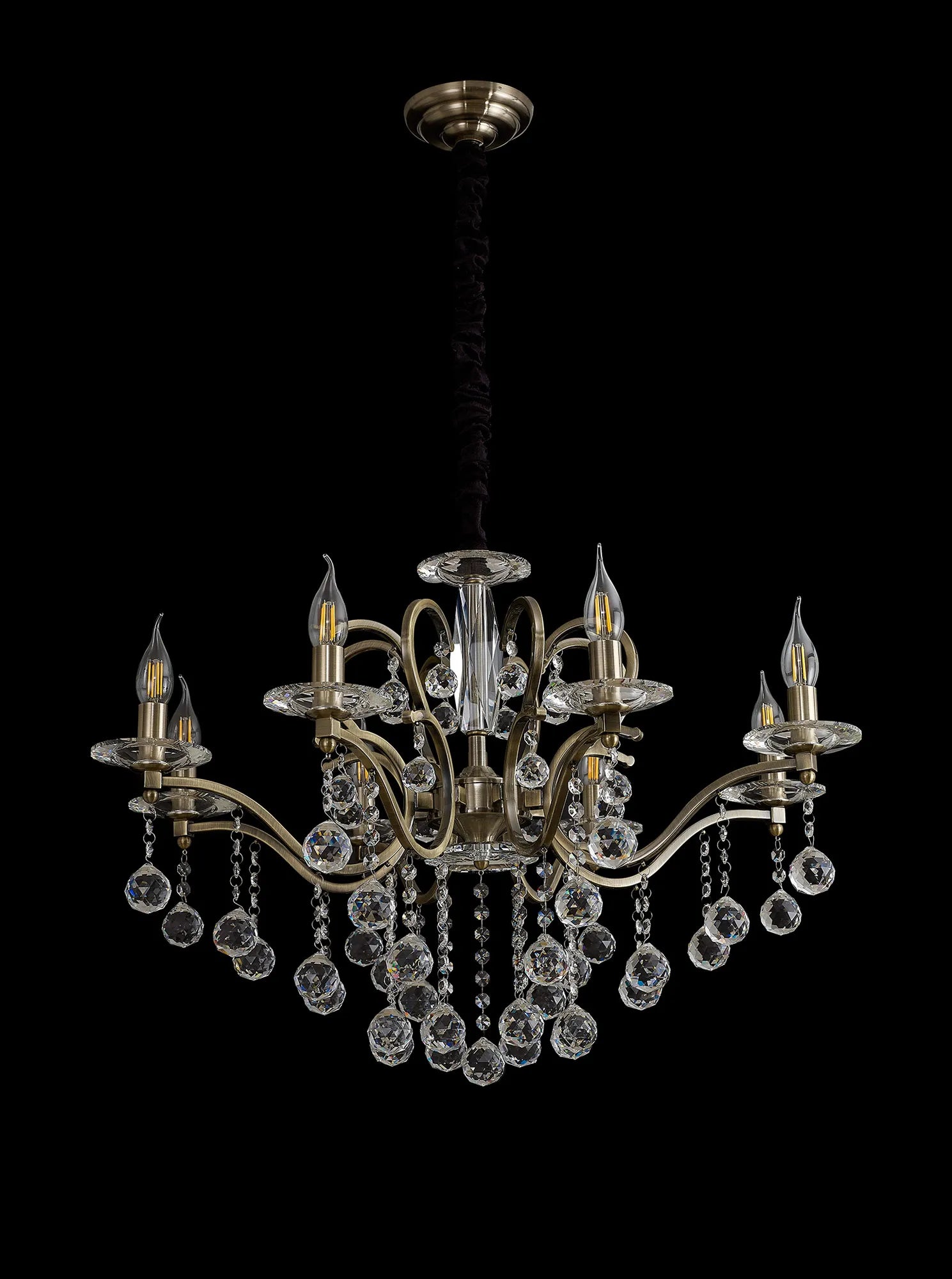 Zinta 8Lt Crystal Chandelier - Various Colours