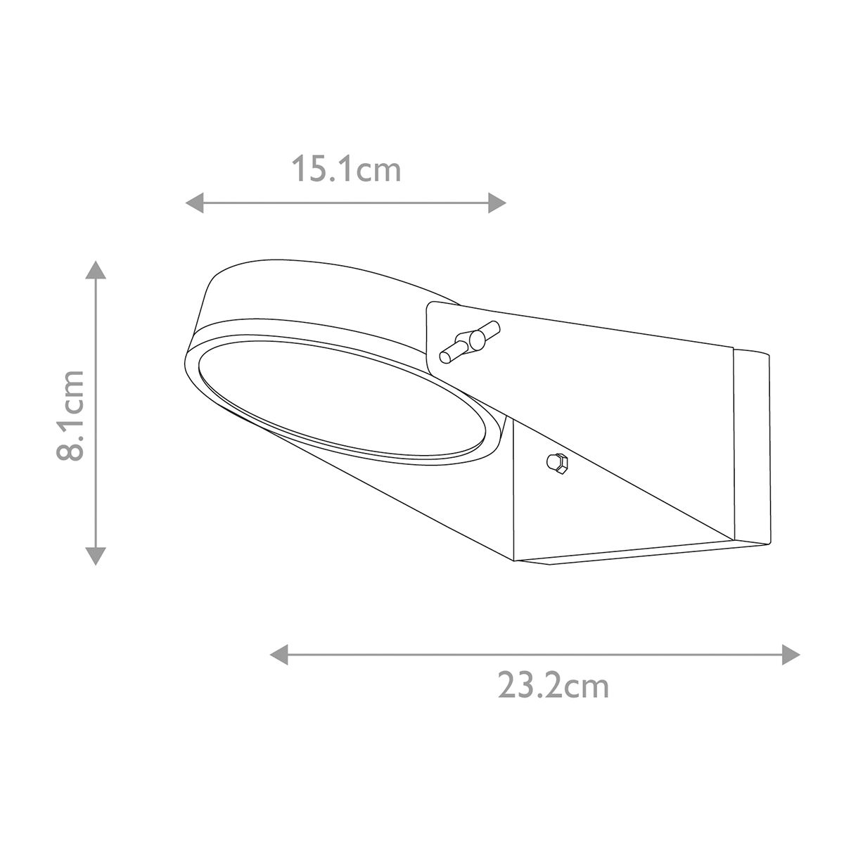 Zola LED Wall Lantern - Grey Integrated LED IP44