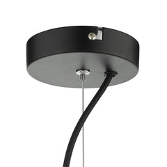 Zula 1 Light Single Pendant - Matt Black & Glass Finish