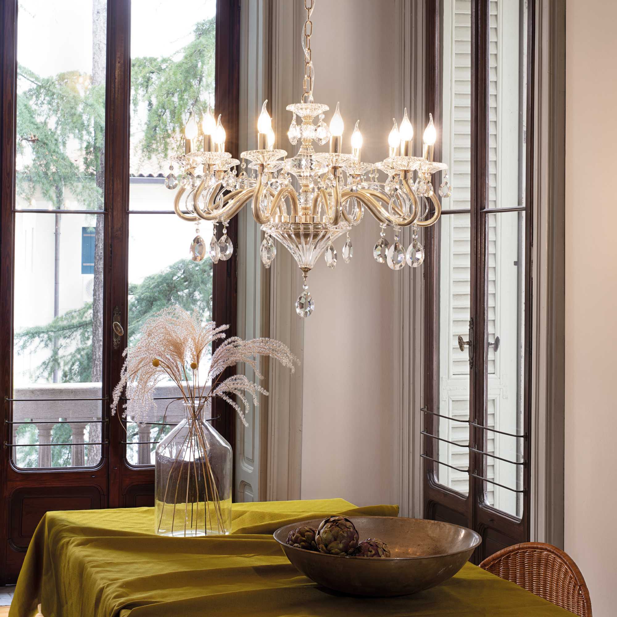 Negresco Crystal Centre Ceiling Light - Cusack Lighting