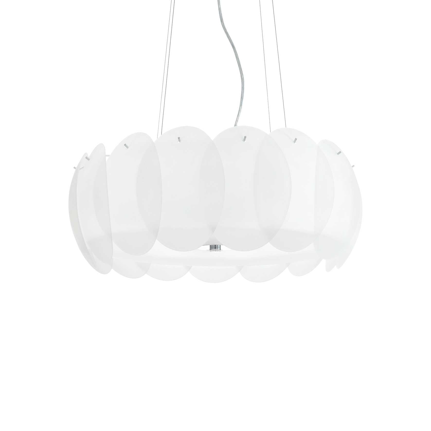 Ovalino Centre Ceiling Light - White Fixture - Cusack Lighting