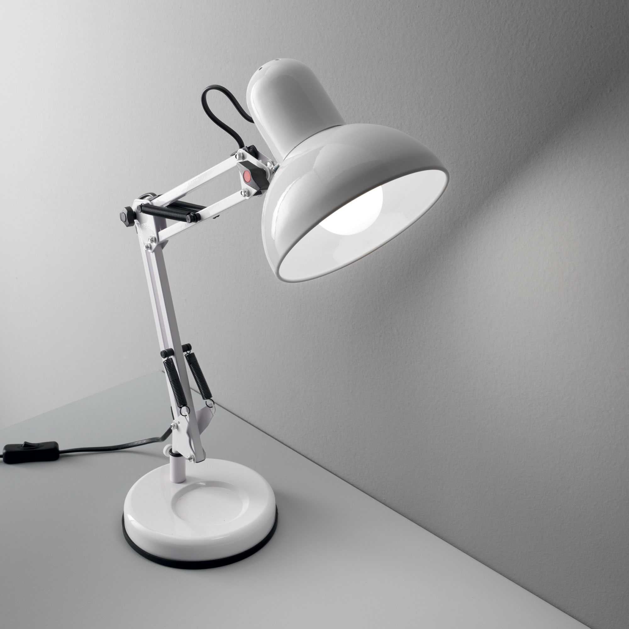 KELLY Table Lamp - White/Black Finish - Cusack Lighting