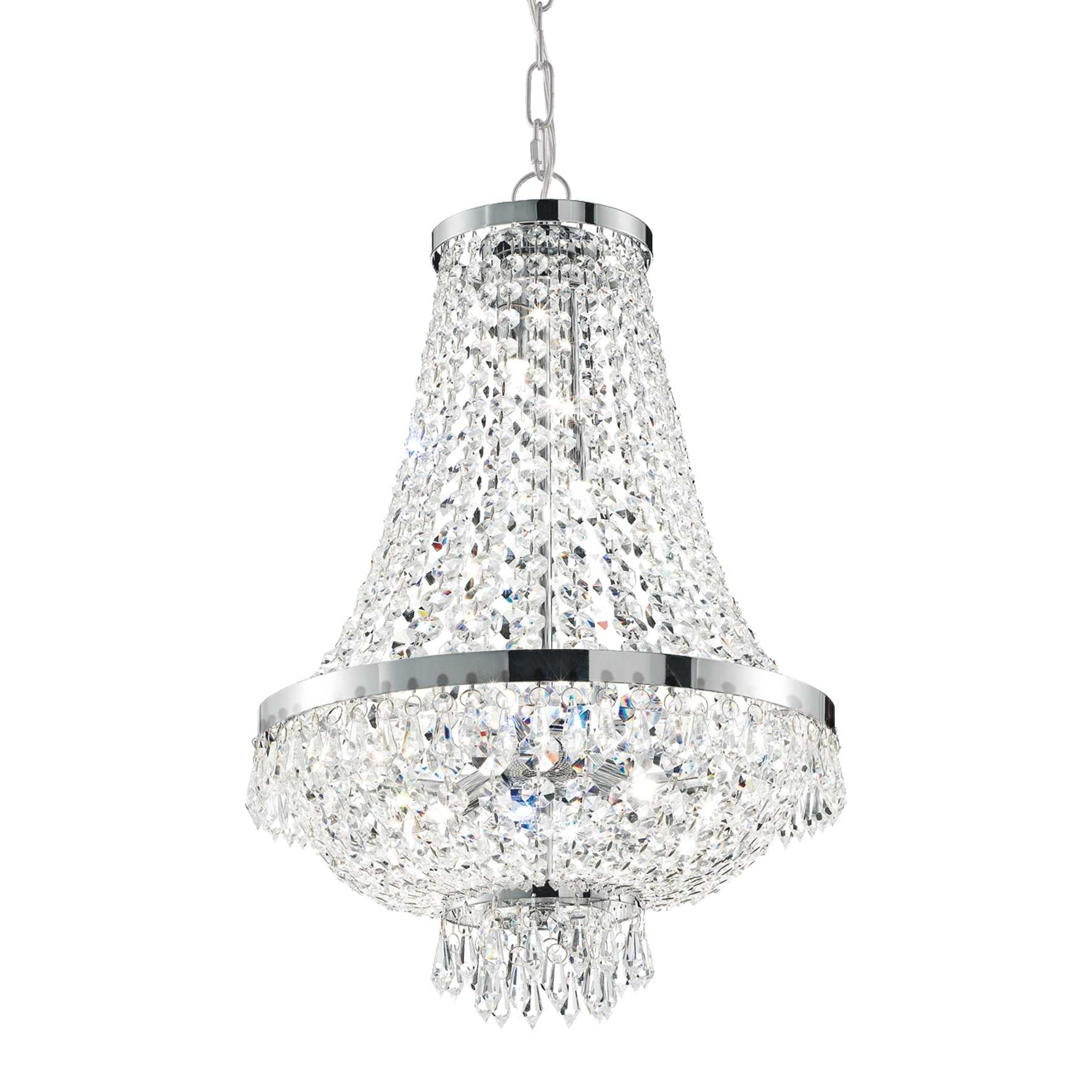 Caesar Chandelier 6/9/12Lt - Chrome/Gold Finish - Cusack Lighting