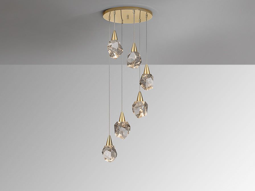 Aquaria· Lamp 6 L, Matt Gold, Chrome