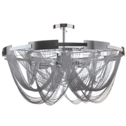 Roma Nickel Finish Semi Flush